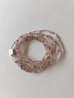 3/$25💙Me To We Rafiki Friendship Bracelet Beaded Clear and Red